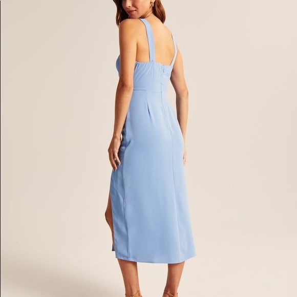 A&F Cinched Neck Slip Midi Dress - Picture 10 of 10